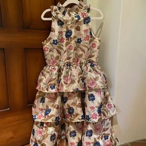 Shimmery gold and floral Janie and jack dress